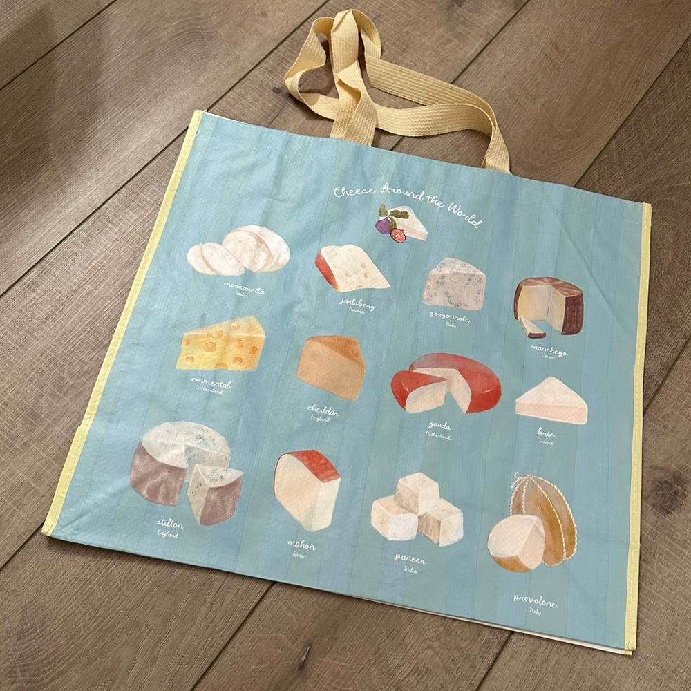 Homegoods TJMaxx Marshalls Cheese Assortment Reusable Shopper Tote Bags NWOT